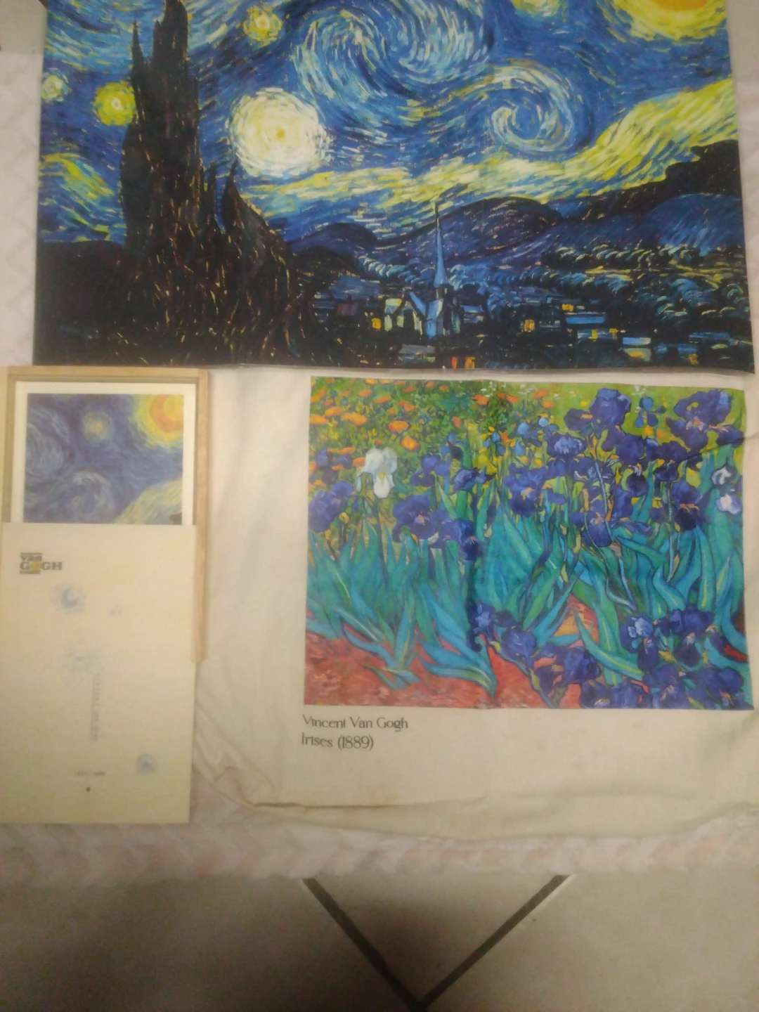 Van Gogh "The Starry Night" & "Irises" Tote Bag and Box Set