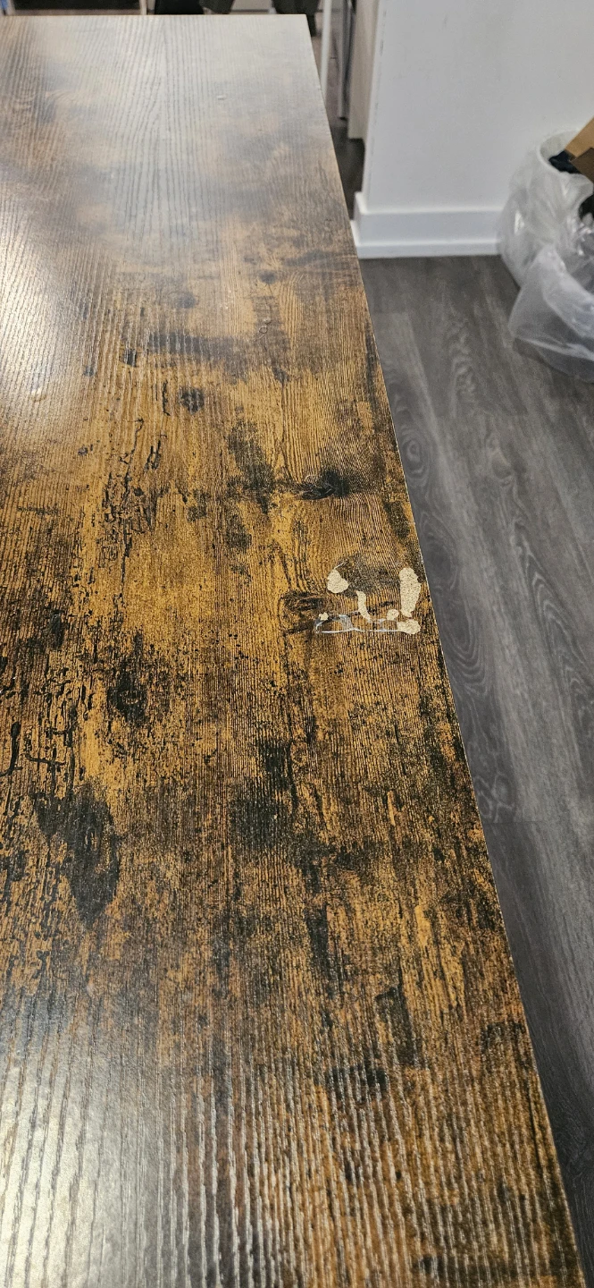 Rustic Wood Dining Table with Black Metal Legs - photo 2