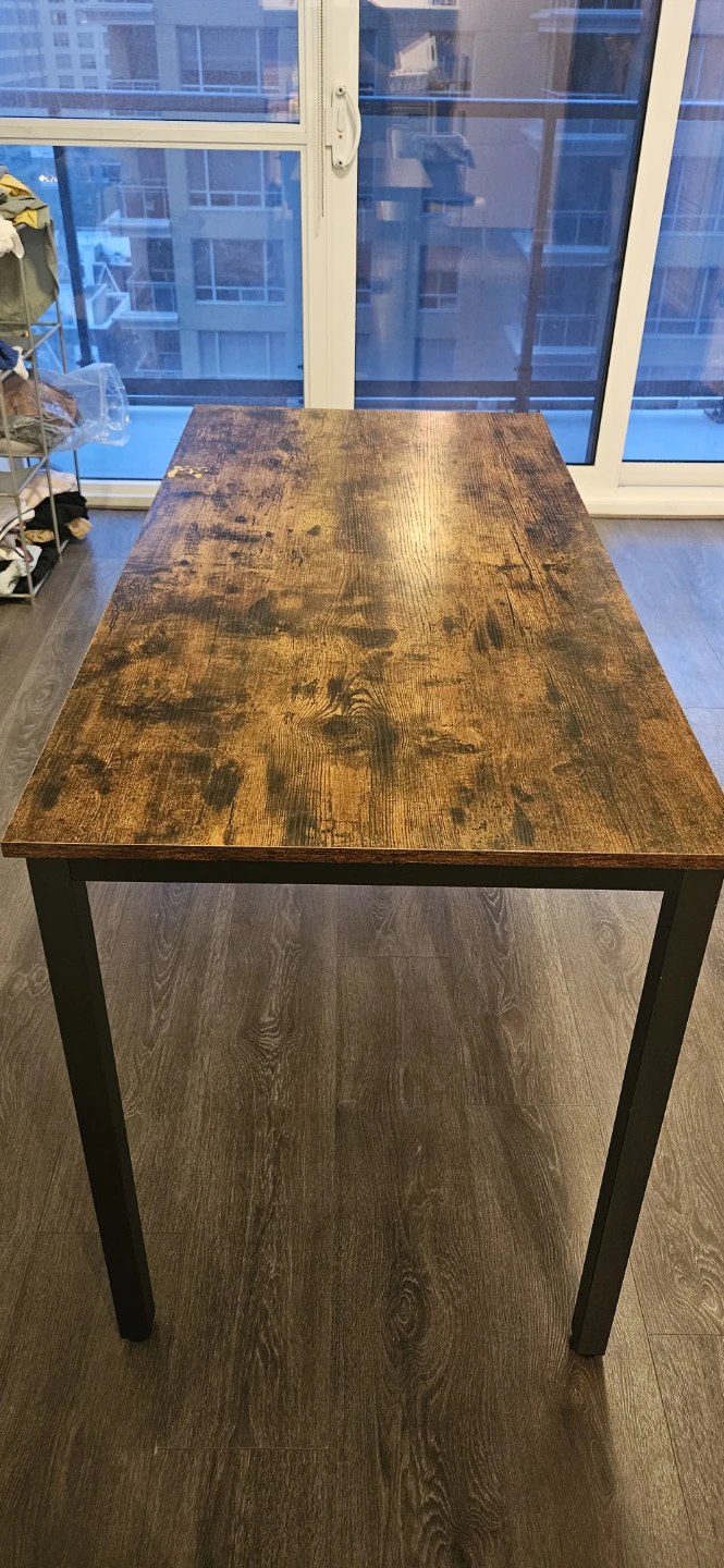 Rustic Wood Dining Table with Black Metal Legs - photo 4