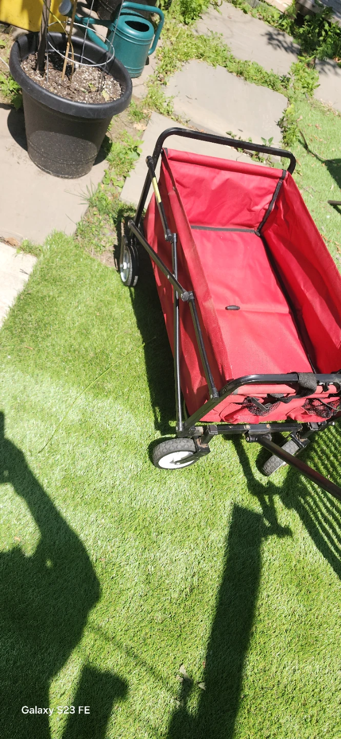 Red Folding Wagon Cart. 17-inches ×30 inches - photo 4