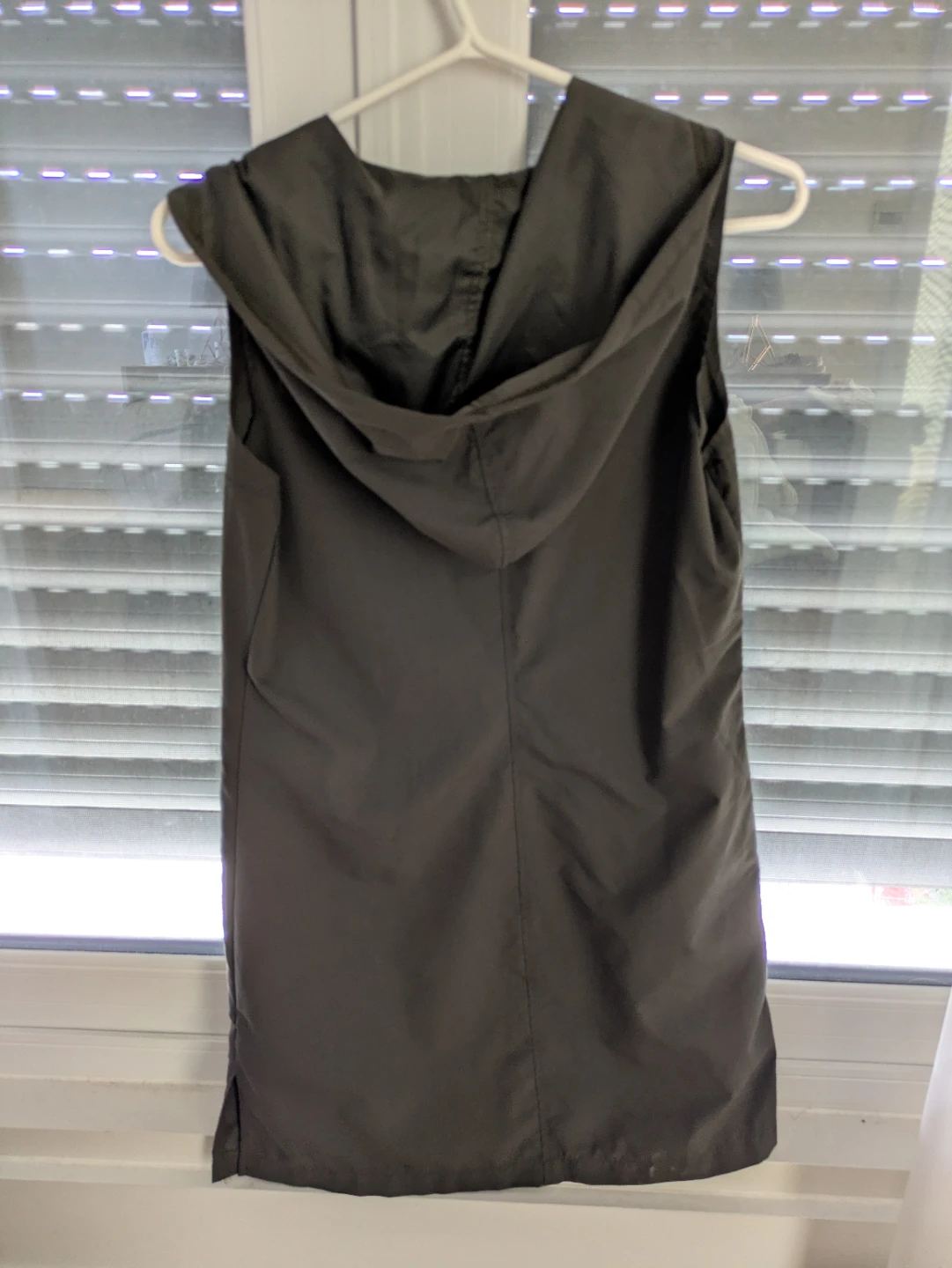 Dark Olive Sleeveless Hooded Dress - photo 2