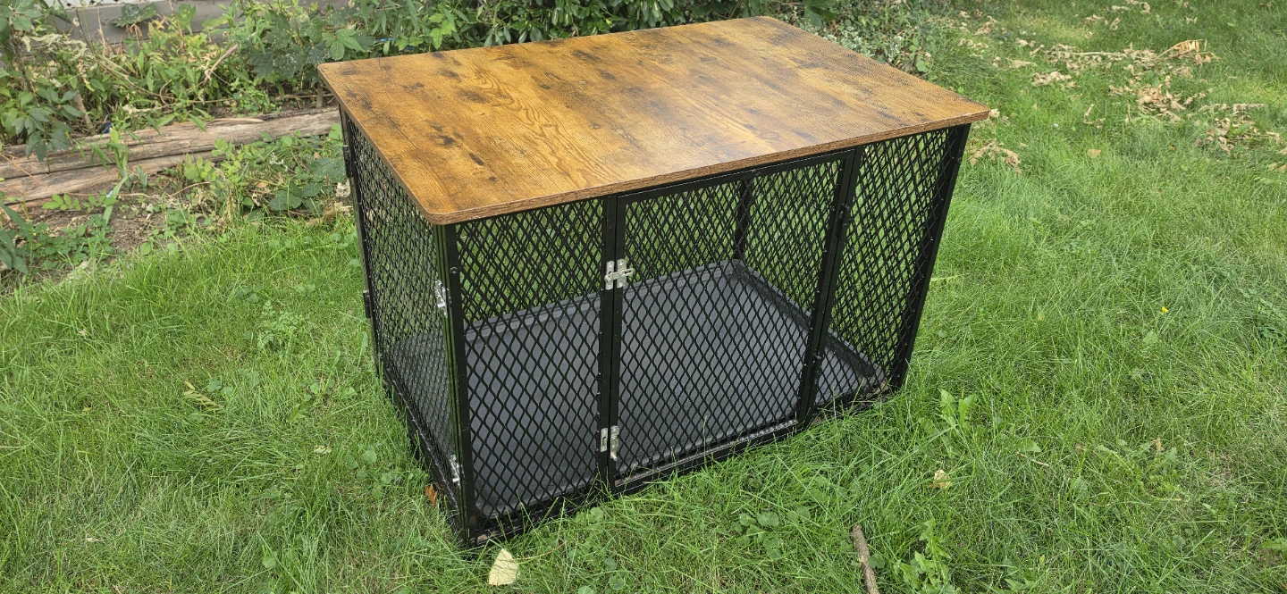 Wooden Top Pet Crate