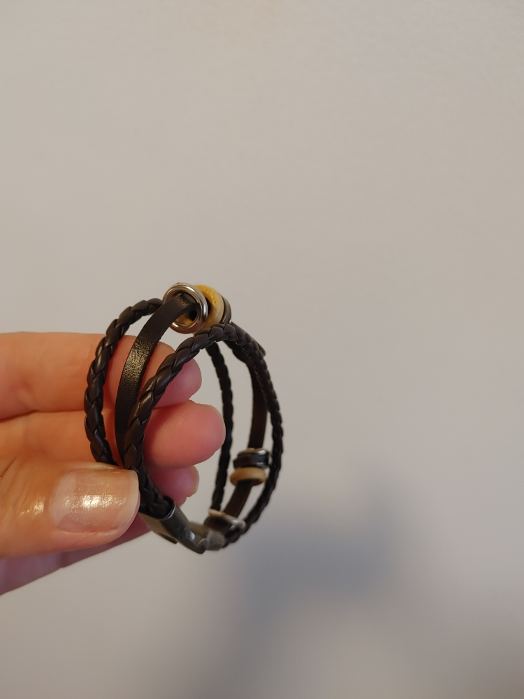 Men's Cancer Zodiac Leather Bracelet - photo 3