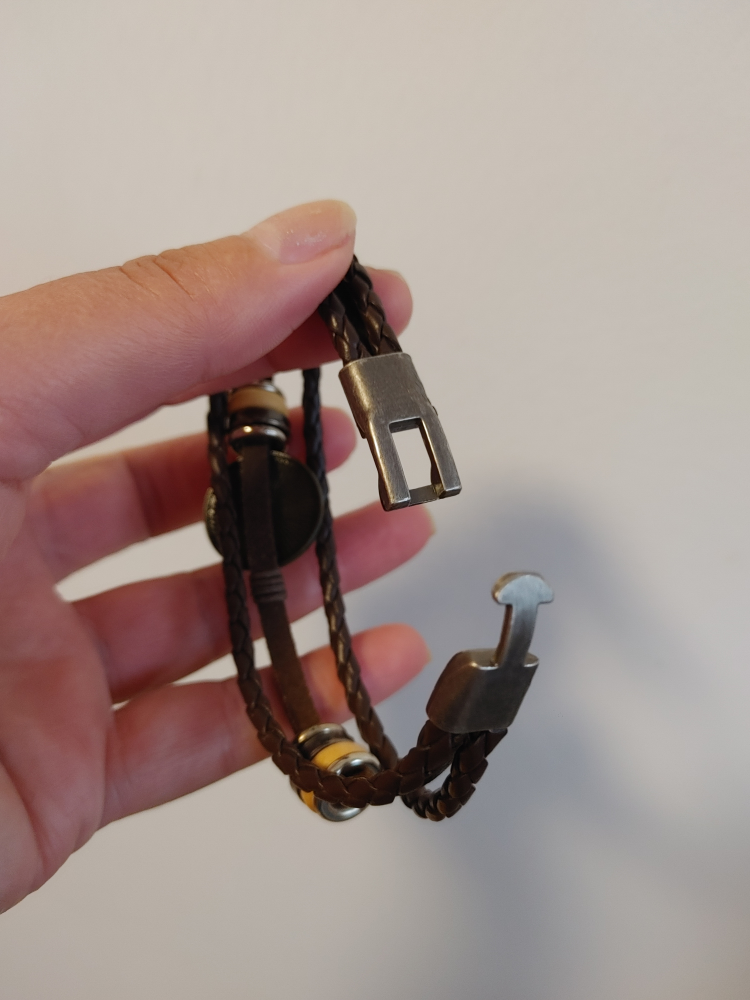 Men's Cancer Zodiac Leather Bracelet - photo 4