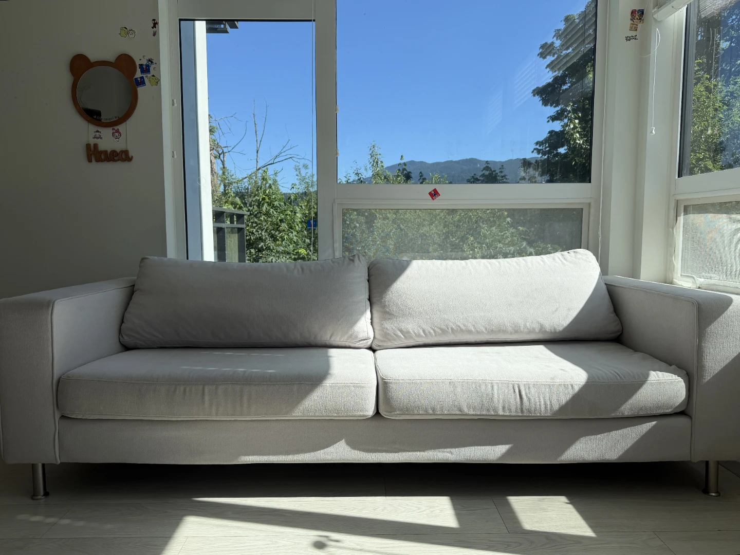 Light Grey 3-Seater Sofa - photo 2