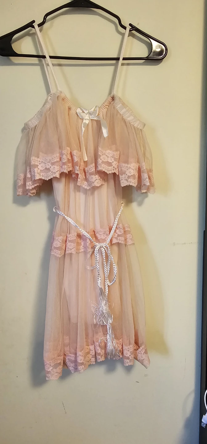 Pink Lace Tulle Babydoll Lingerie - photo 3