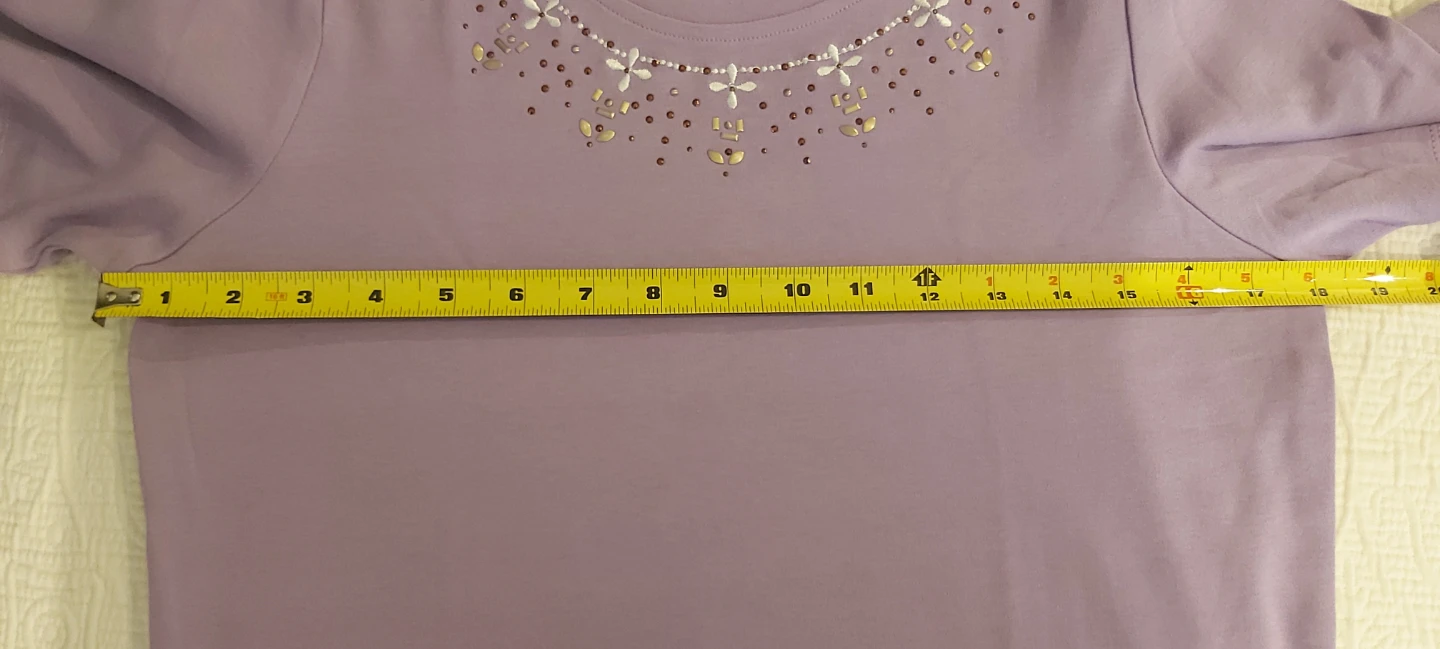 ALIA Petite Lavender Embellished Top - Size S - photo 4