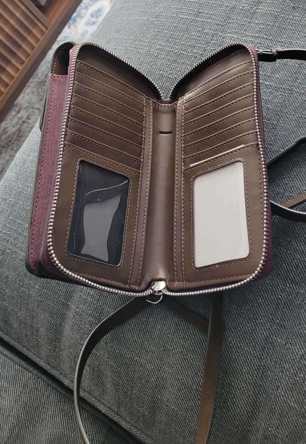 Purple and Brown Crossbody Phone Bag - photo 2