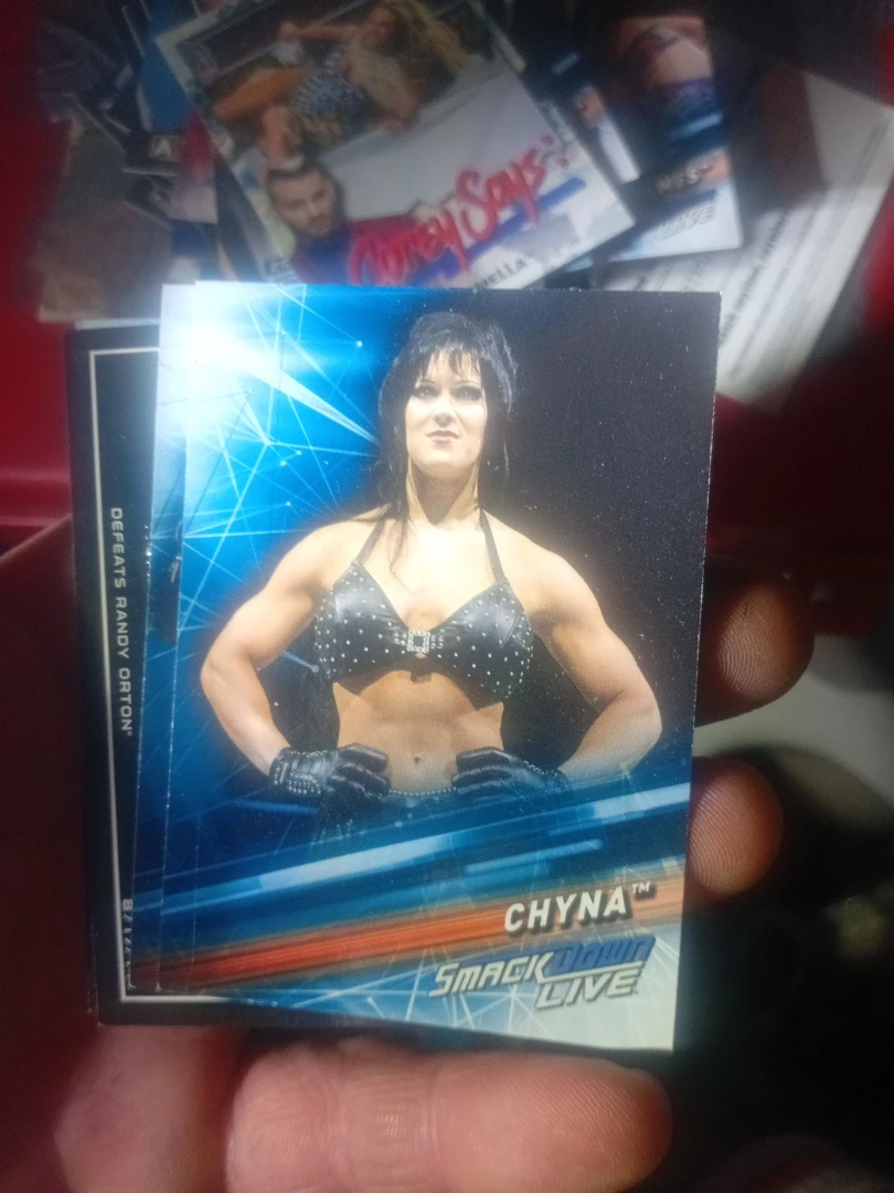 WWE Trading Cards - Chyna, John Cena, Kurt Angle, The Rock