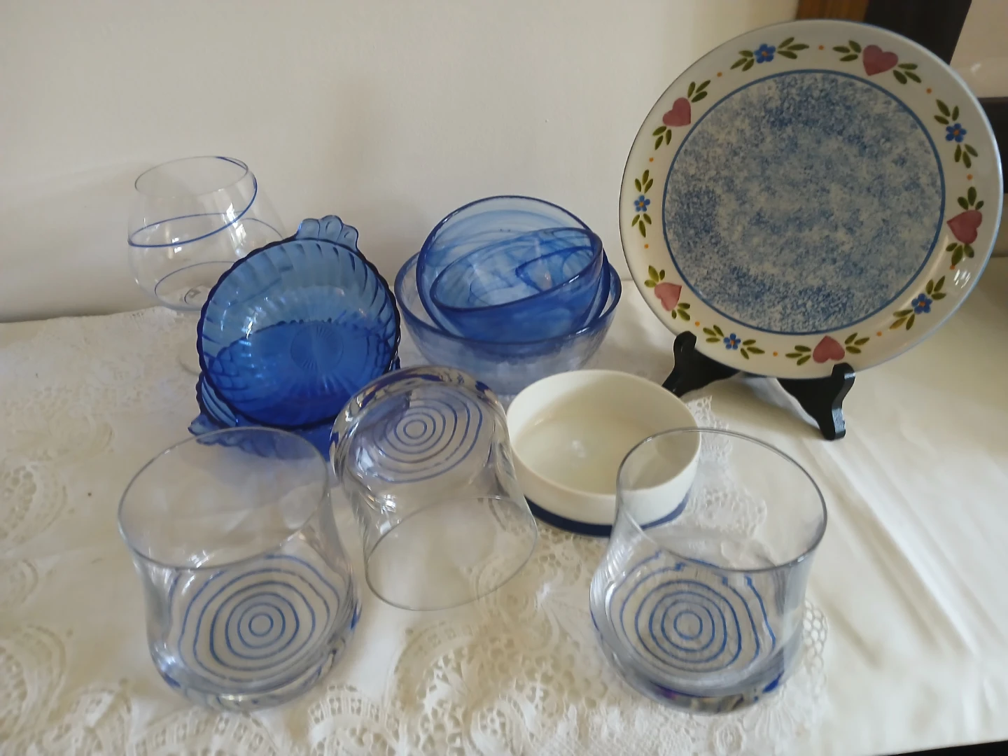 Blue Kitchen Serving Items