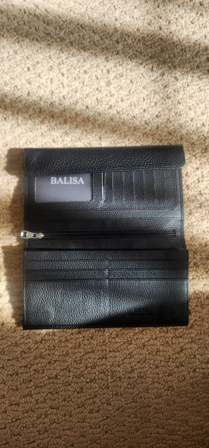 Balisa Black Leather Wallet