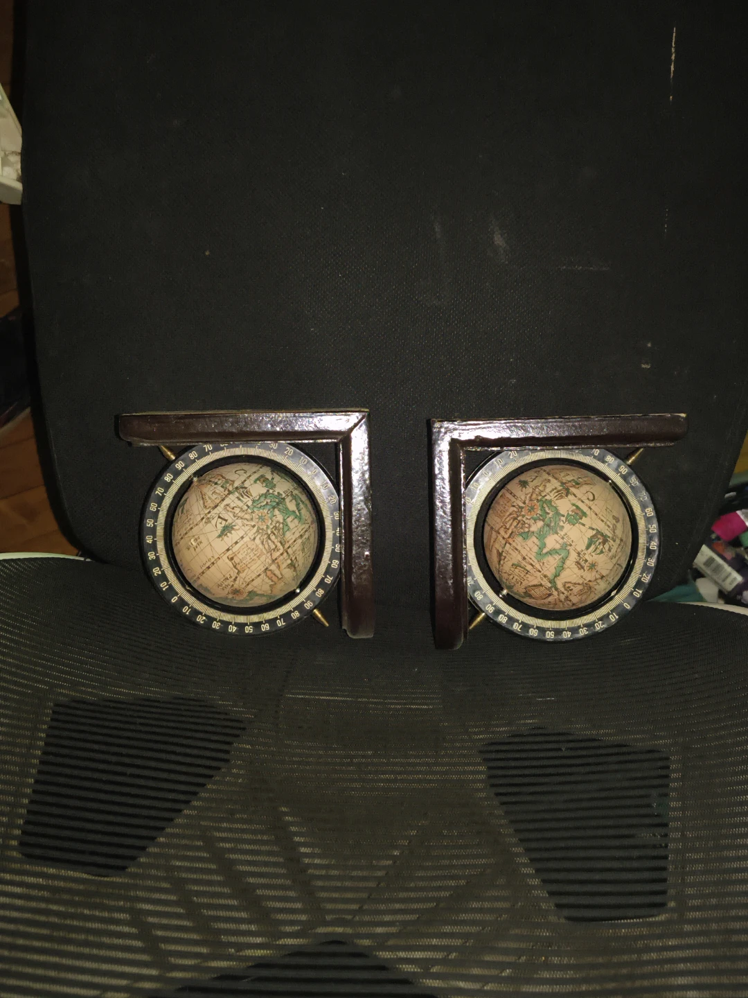 Vintage Globe Bookends