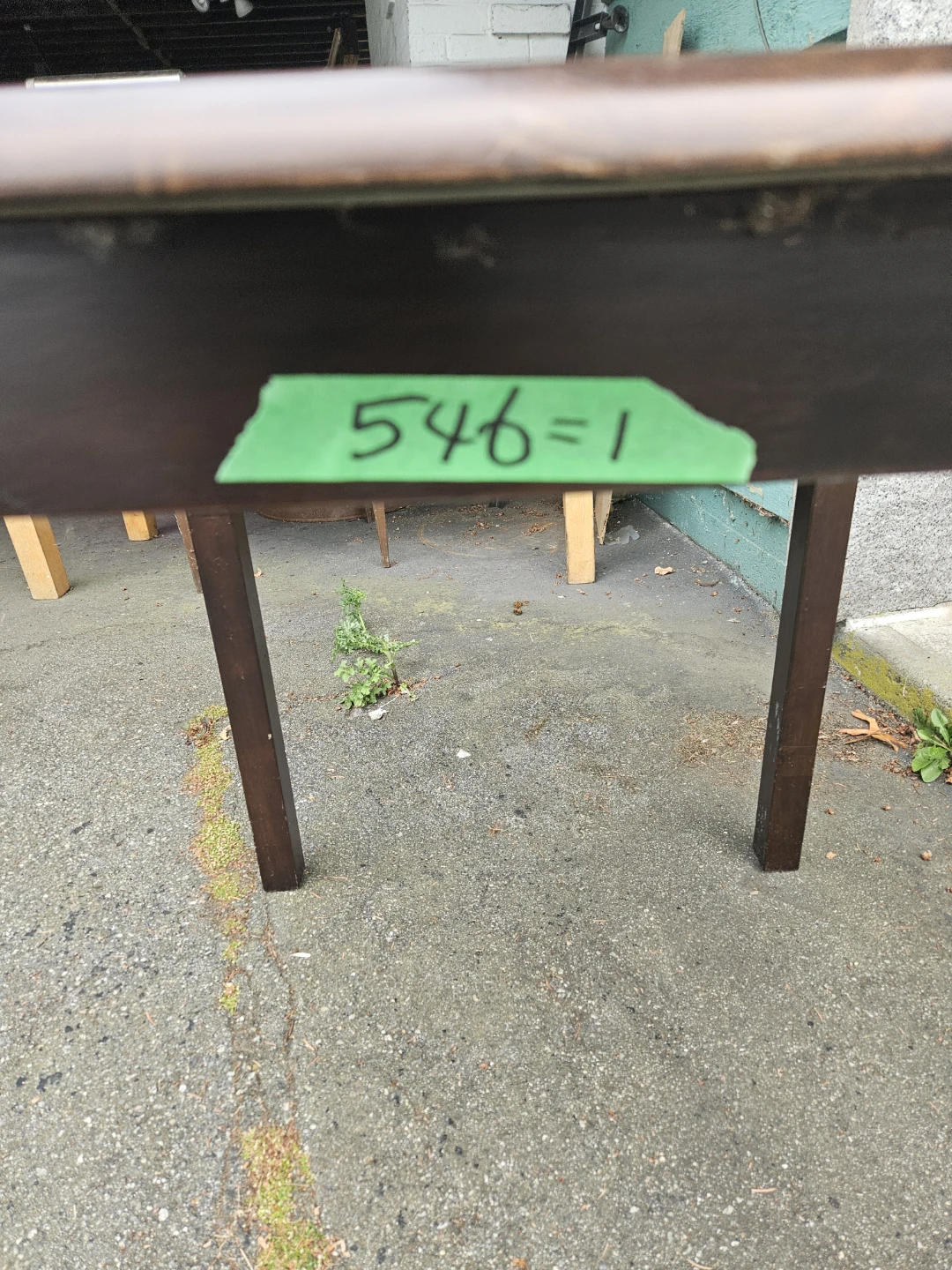 Dark Wood Square Side Table - photo 5