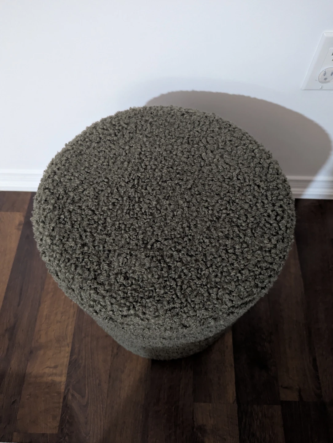 Fuzzy Stool - Olive Green - photo 2