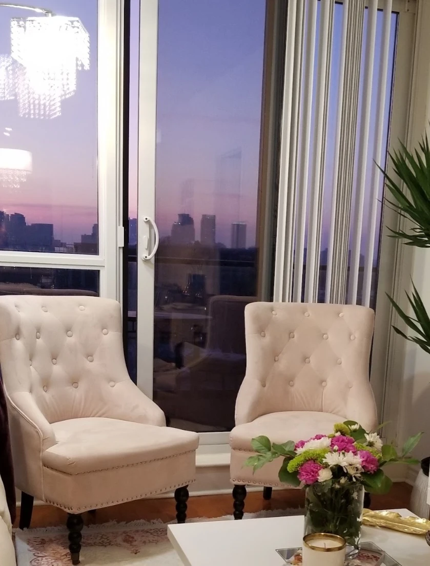 Light pink modern accent chair (SET OF 2)