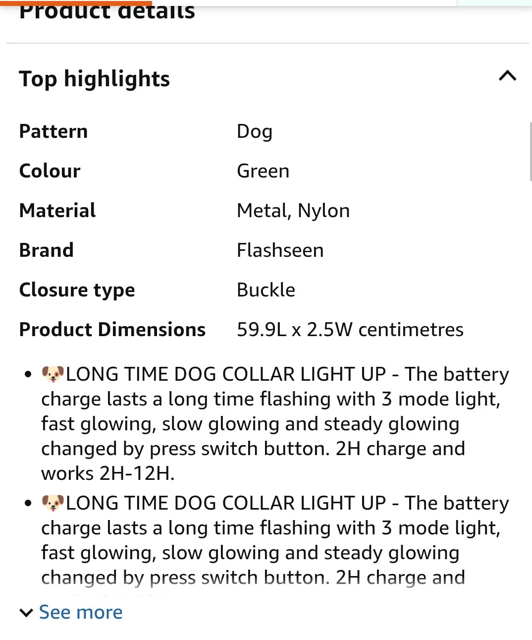 Light up dog collar (pink) - photo 3