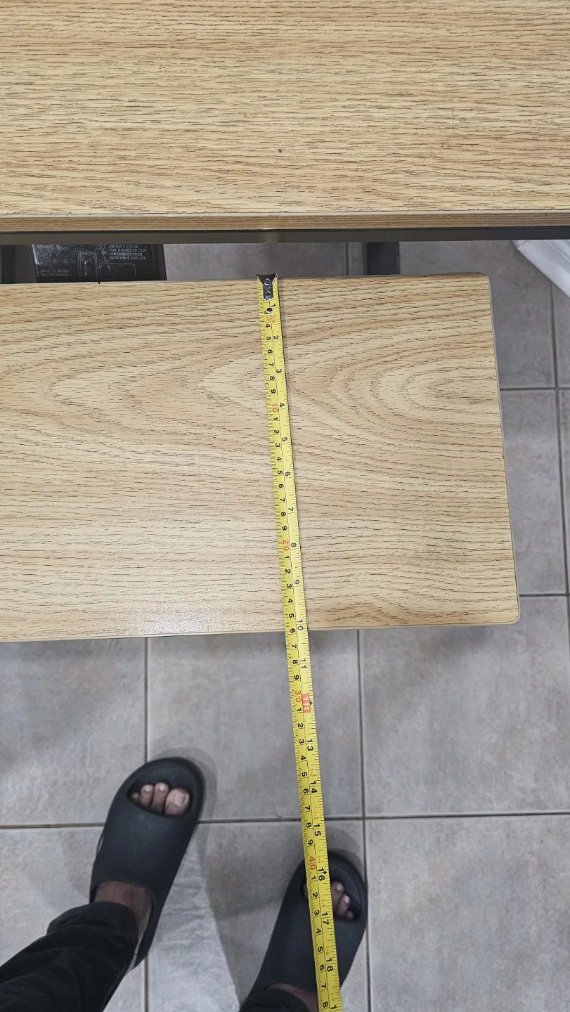 Light Oak Wood Desk with Keyboard Tray (computer table)