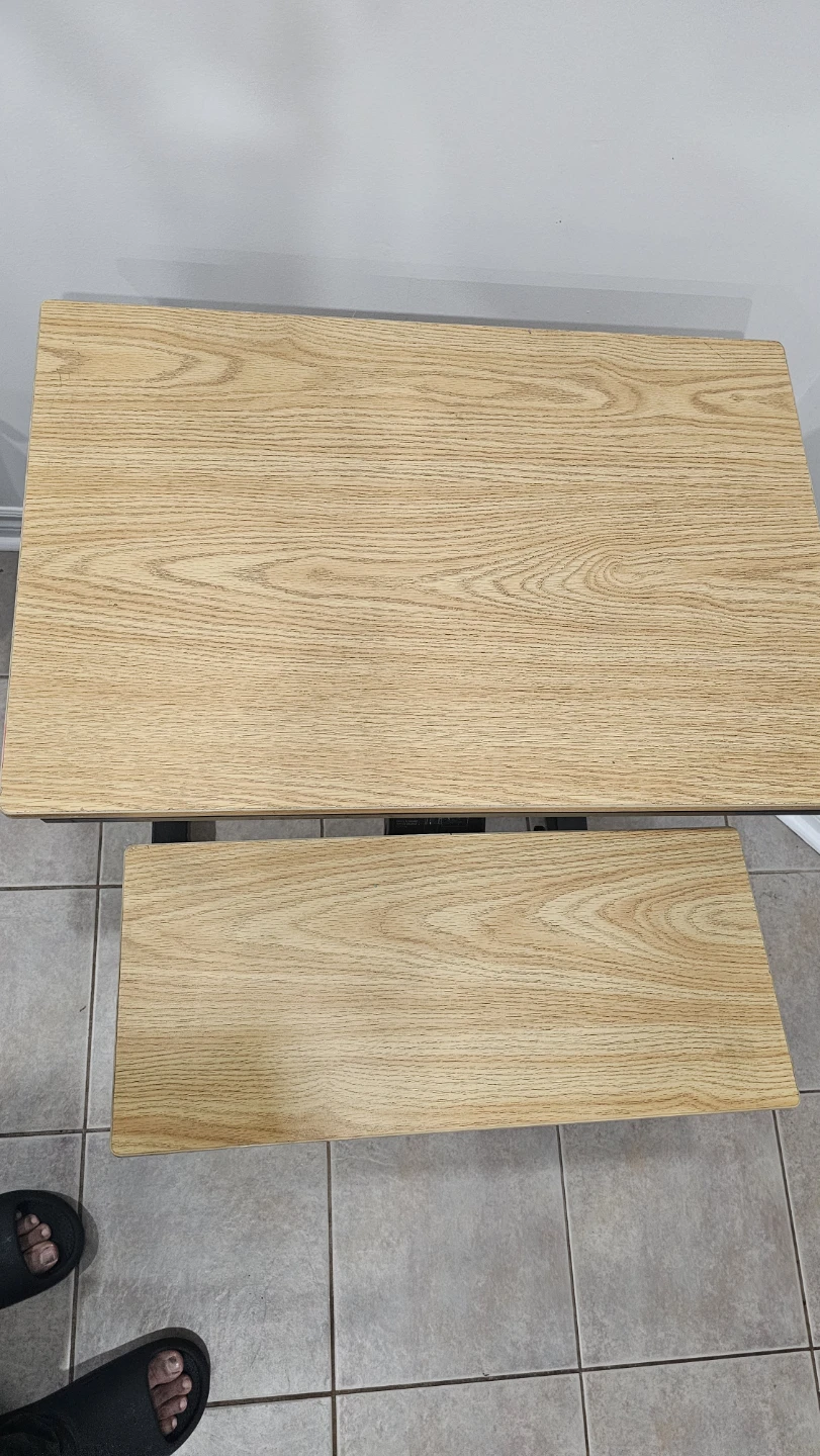 Light Oak Wood Desk with Keyboard Tray (computer table) - photo 5
