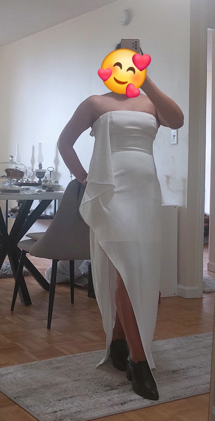 Strapless White Maxi Dress - photo 5