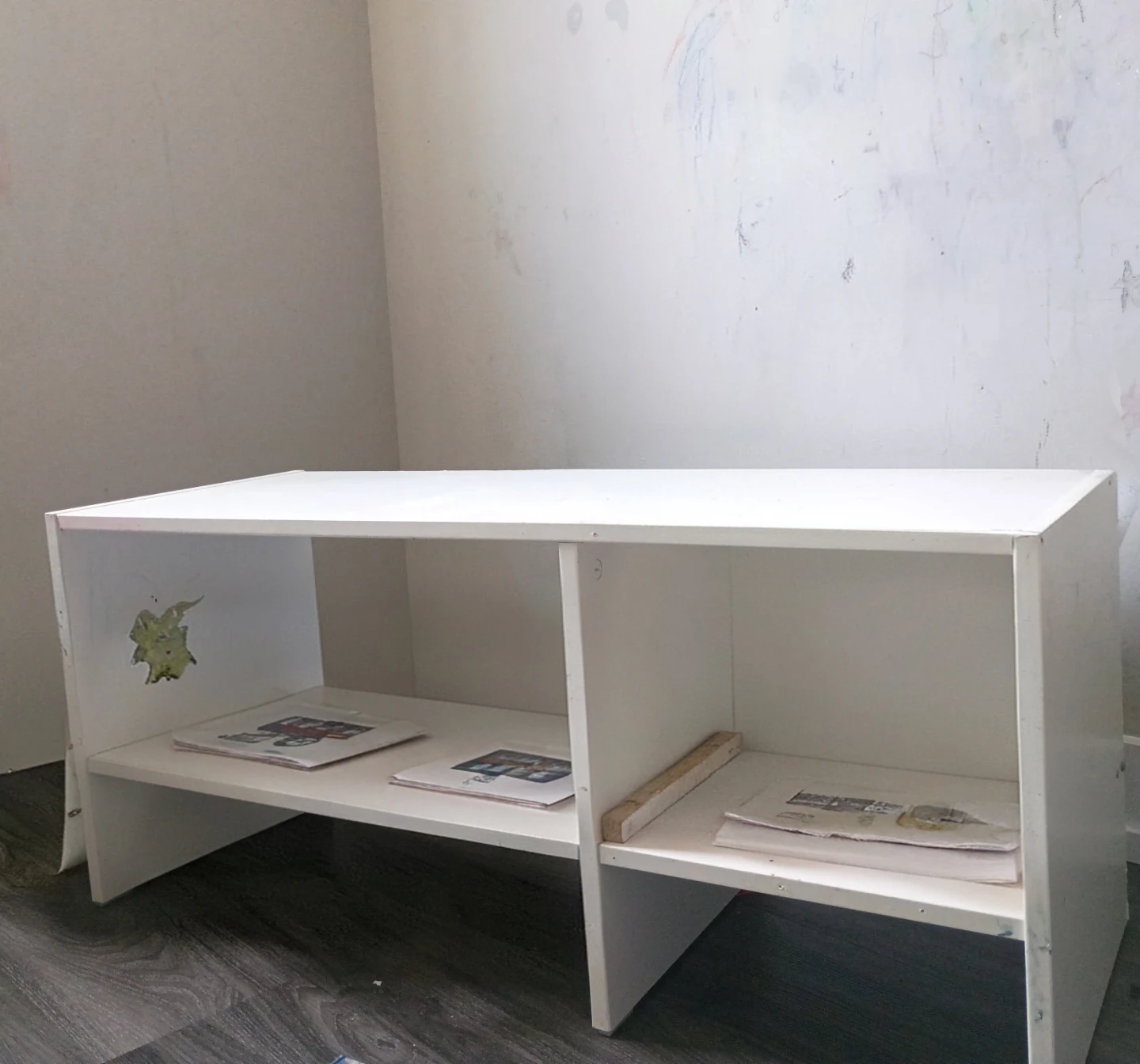 White 2-Cube Storage Shelf can take it for diy