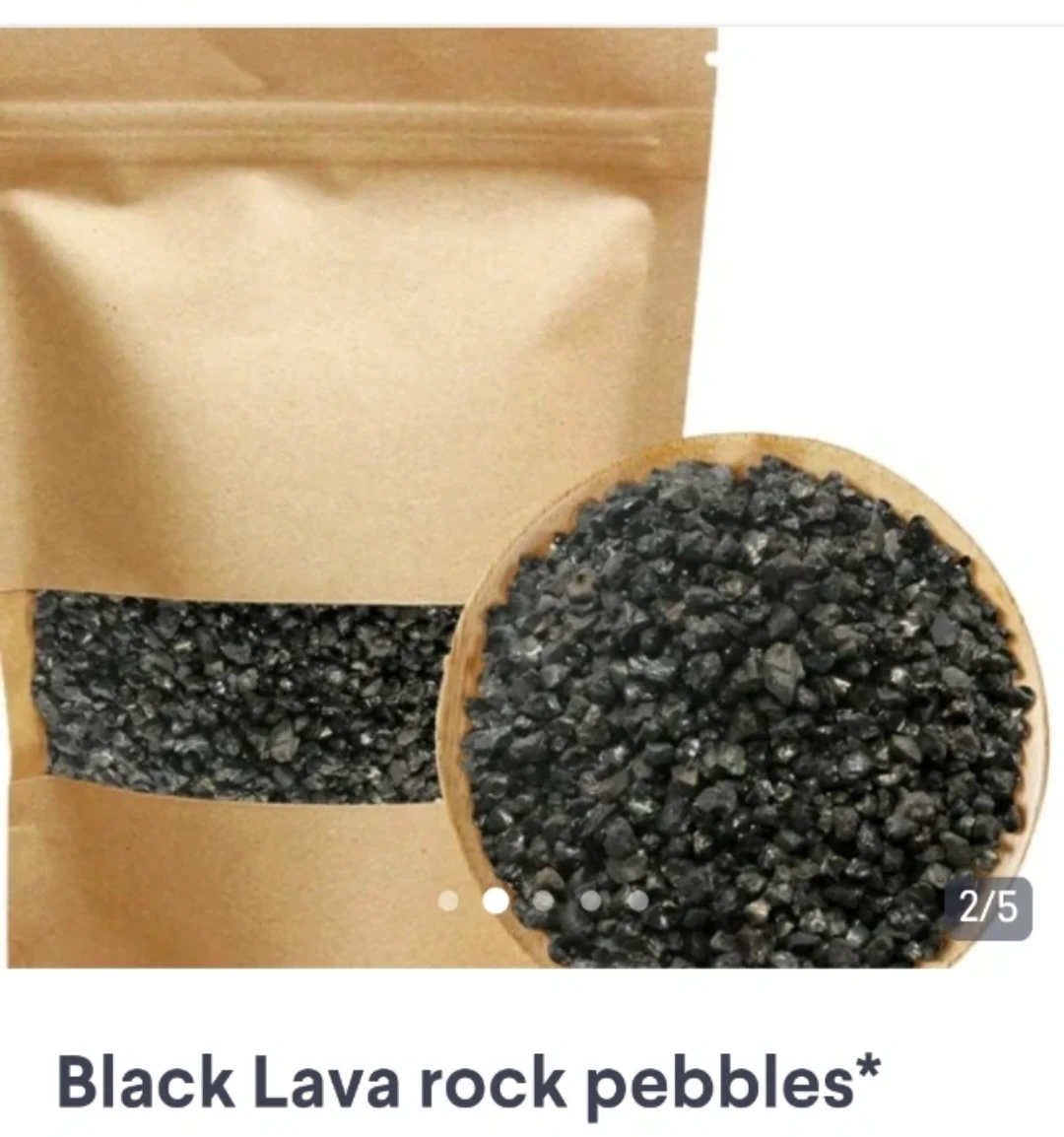 Small Black Lava Rock Pebbles for Aquarium or plants - photo 2