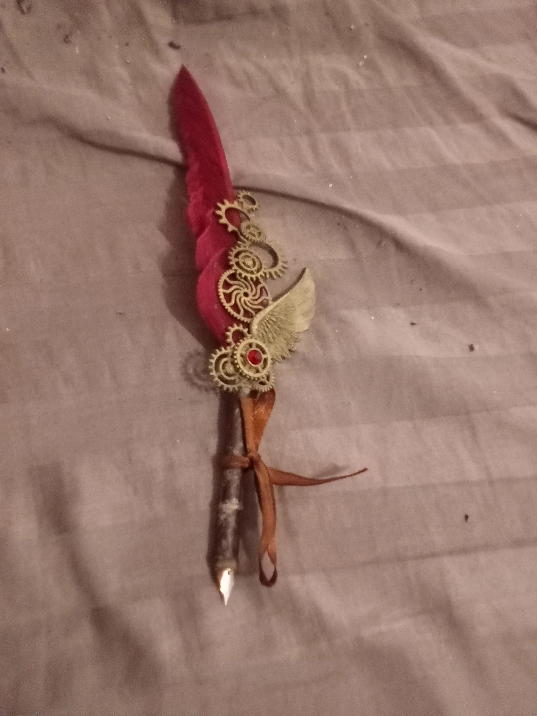 Steampunk Feather Pen - photo 2