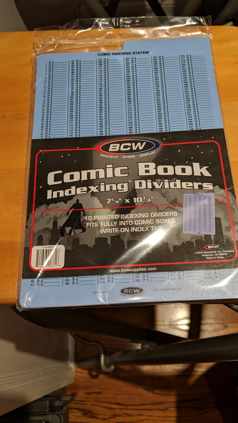 BCW Comic Book Indexing Dividers 7 1/4" x 10 1/4"