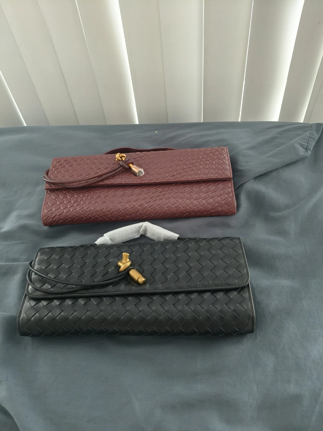 Bottega Veneta Clutch Purses (2) - Black & Burgundy - photo 3