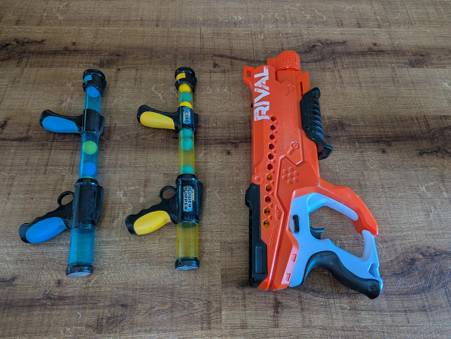 Nerf Rival XX-2000 and Atomic Power Poppers