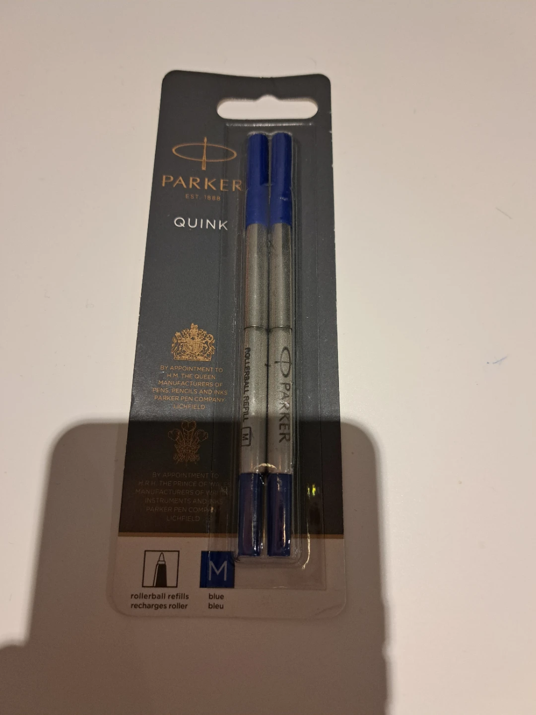 Parker Quink Rollerball Pen Refills (Medium, Blue)