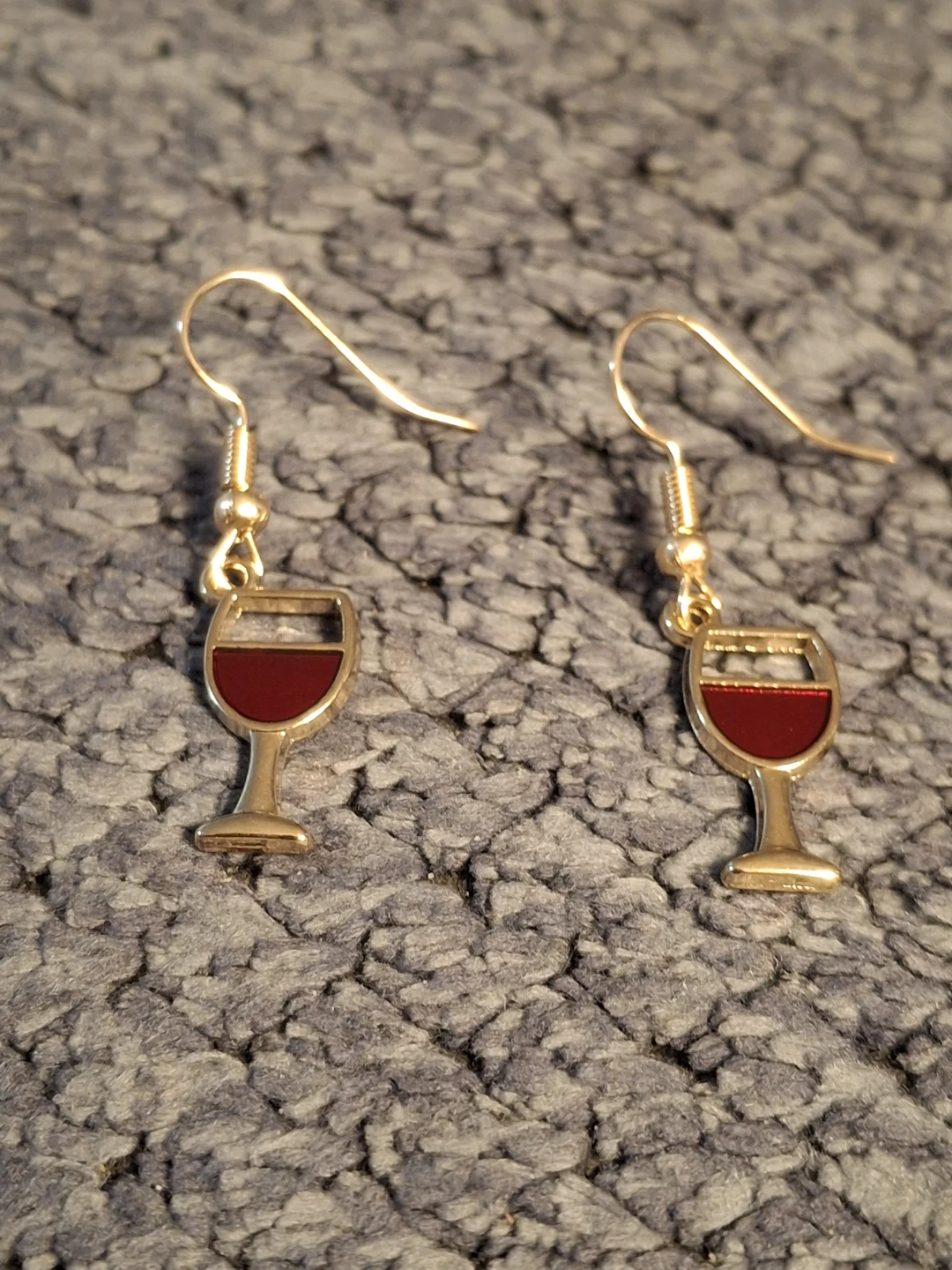 Red Wine Glass Earrings