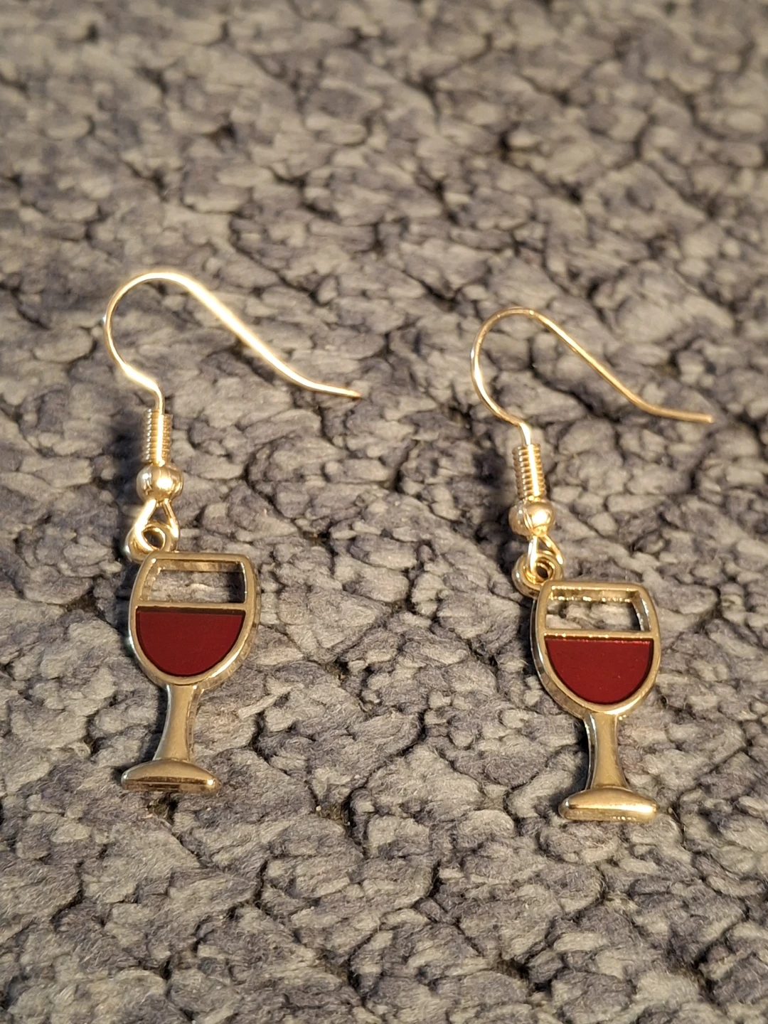Red Wine Glass Earrings - photo 2