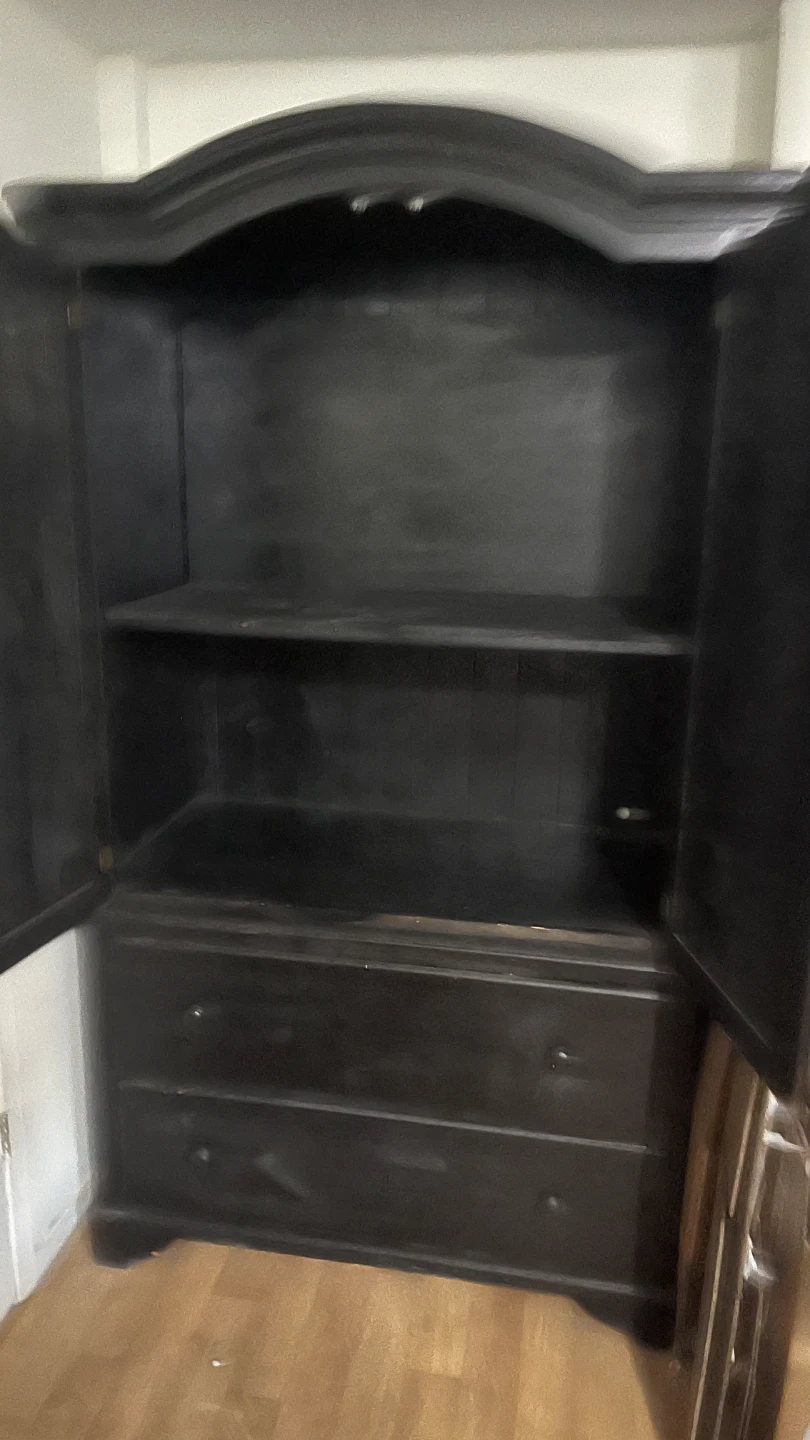 Black Armoire with Drawers