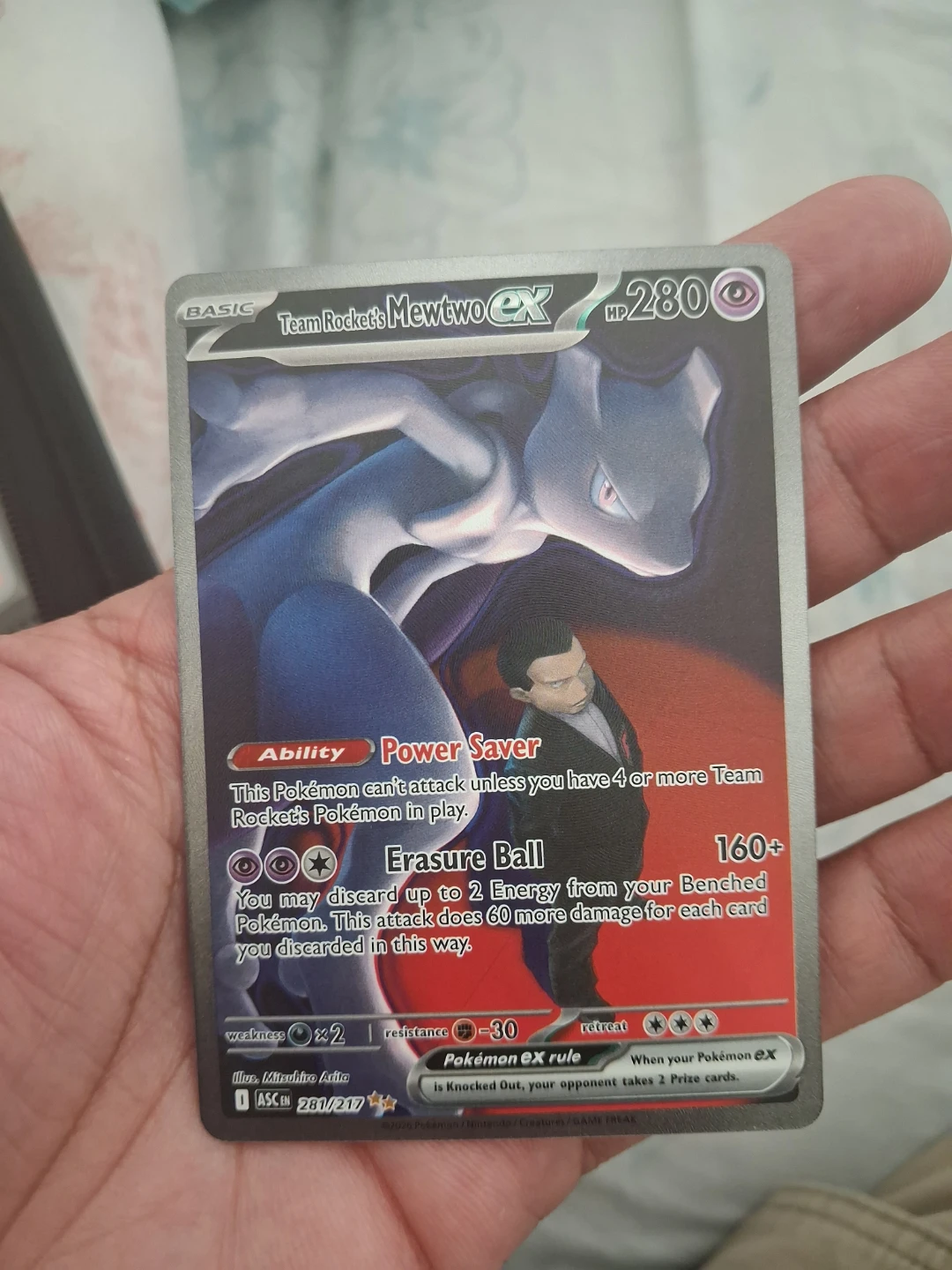 Team Rocket's Mewtwo EX 280 HP Pokemon Card - photo 2