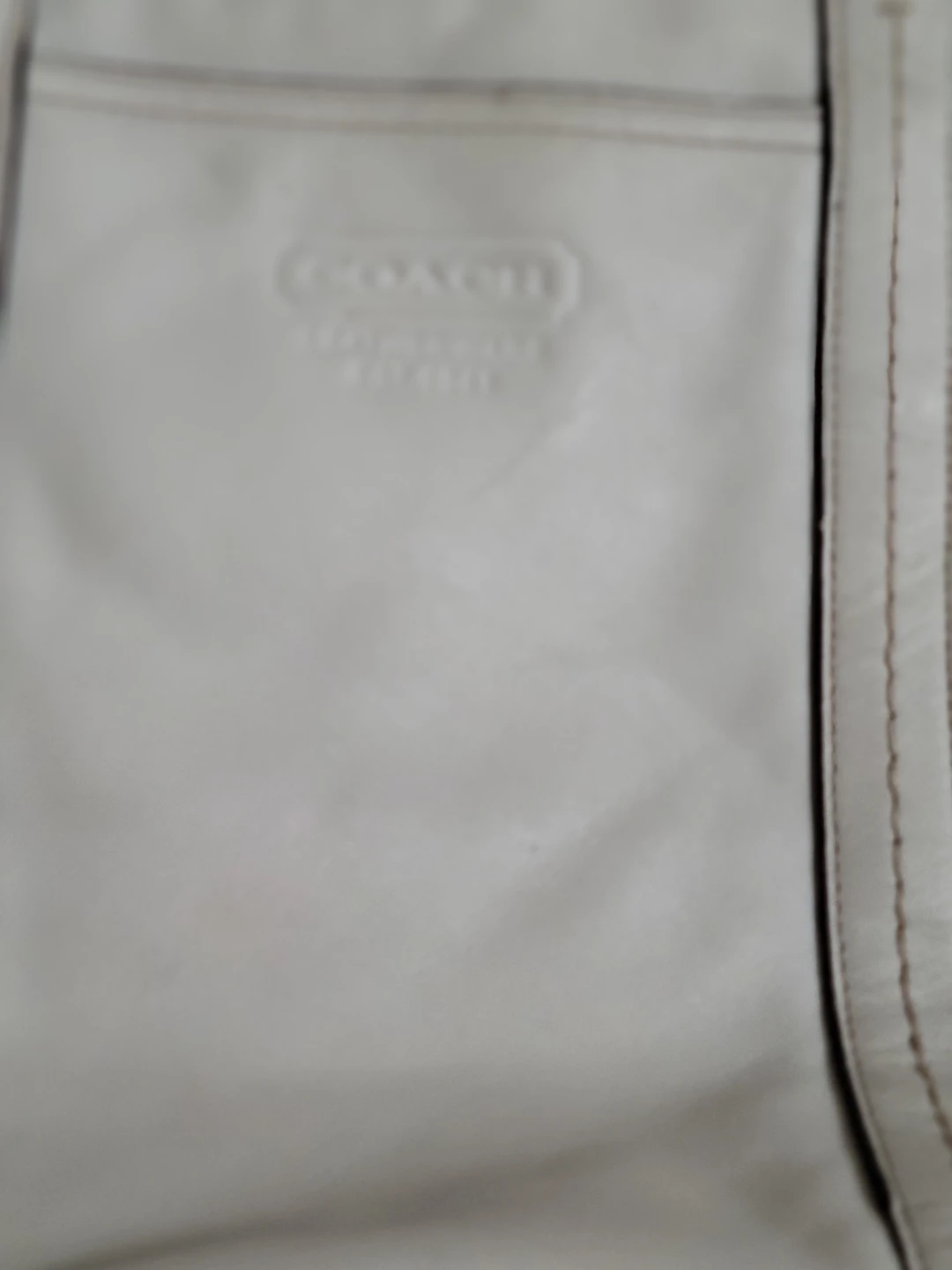 White Leather Coach Tote Bag - photo 4