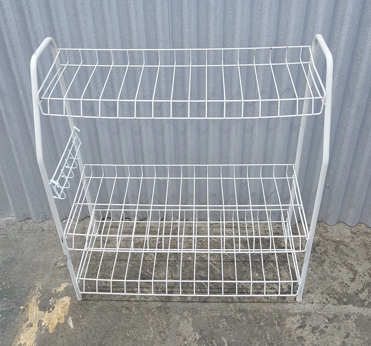 White Wire 2-Tier Rack