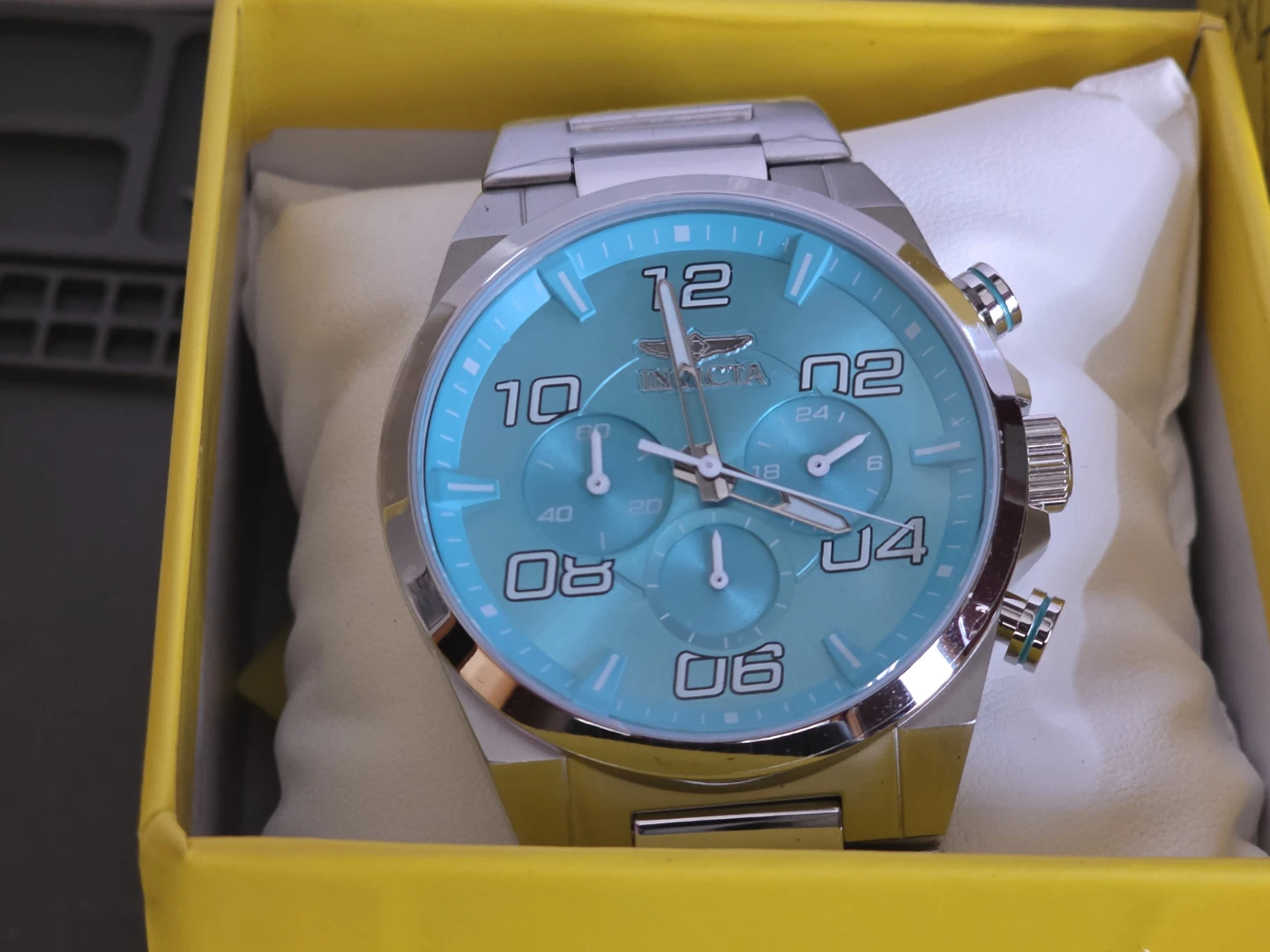 Invicta 5025 Men's 50mm Chronograph Blue Dial Stainless Steel