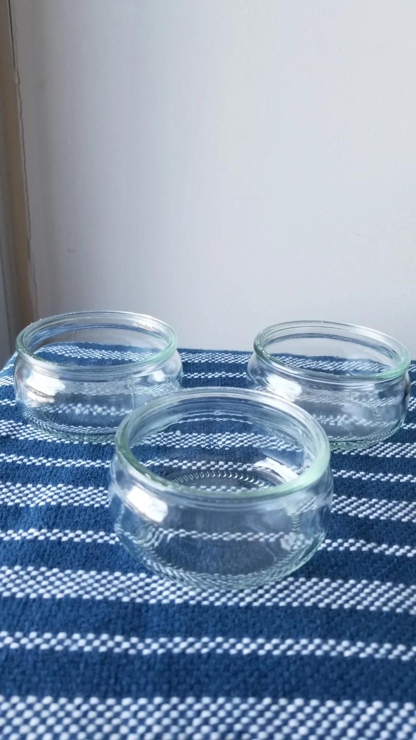 Set of 3 Glass Ramekins / Small Bowls