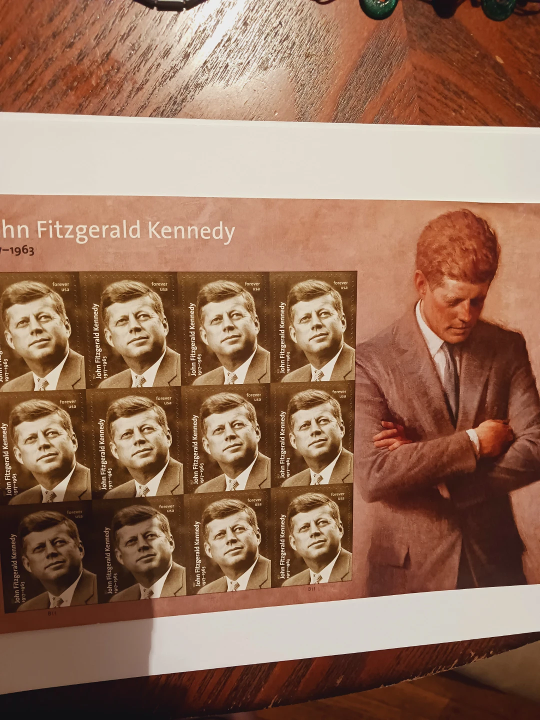 John Fitzgerald Kennedy Forever Stamps Sheet. - photo 3