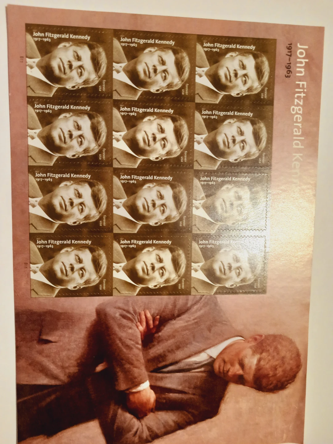 John Fitzgerald Kennedy Forever Stamps Sheet. - photo 4