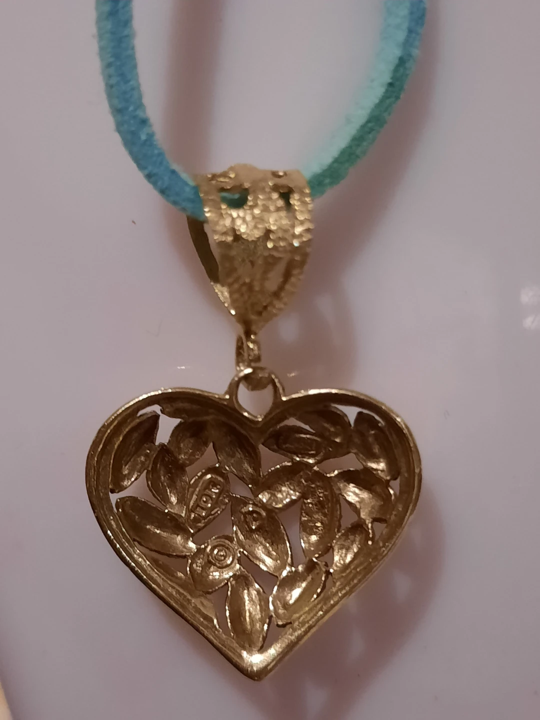 Genuine Solid 10K Gold Diamond Cut Heart Pendant Charm - photo 3