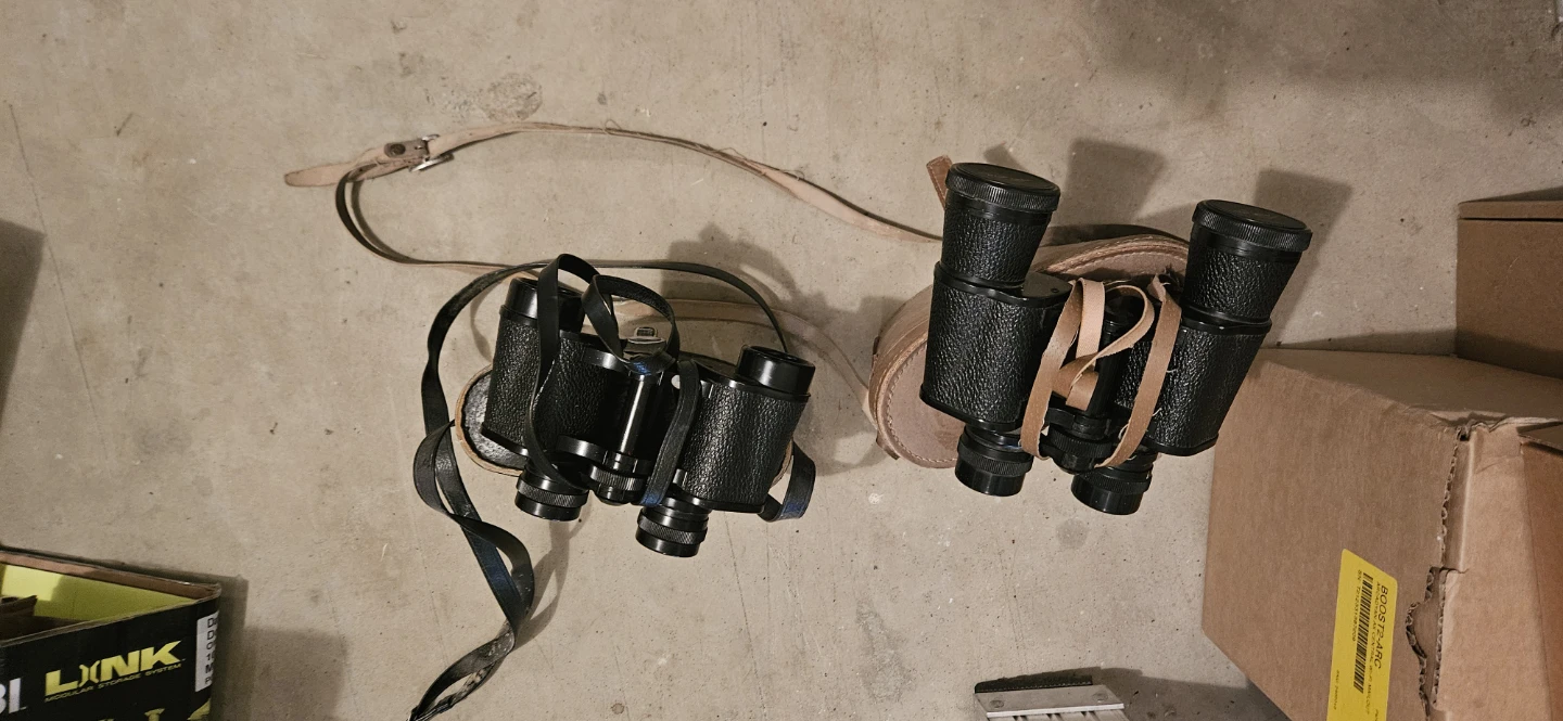Vintage Binoculars with Leather Case