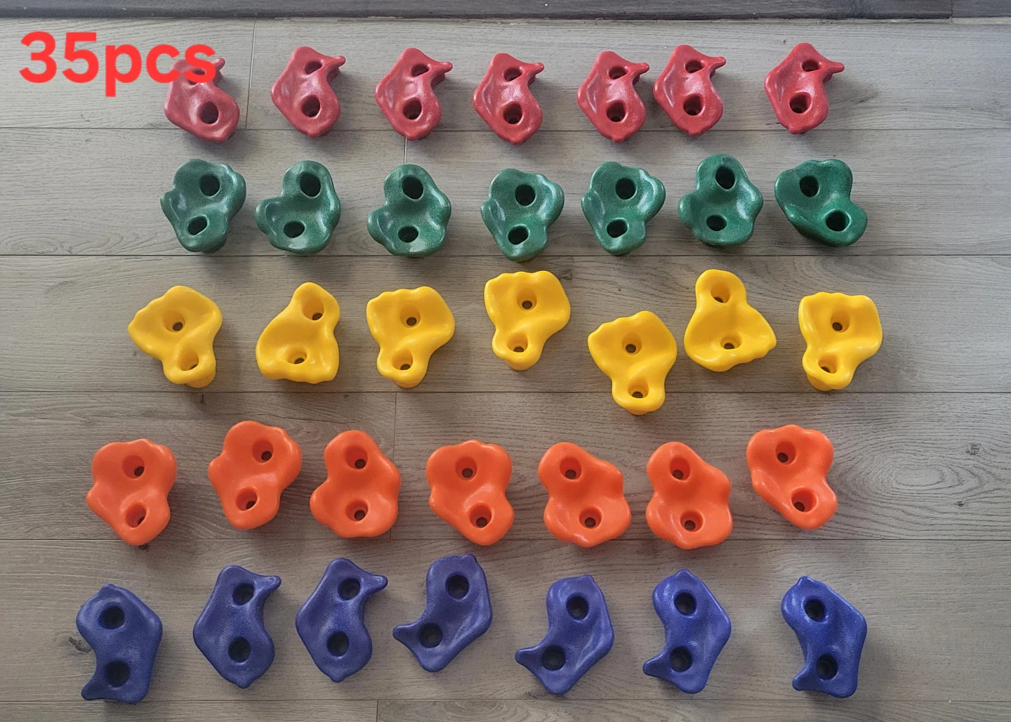 35pcs Climbing Holds Set with 70pcs Hardware