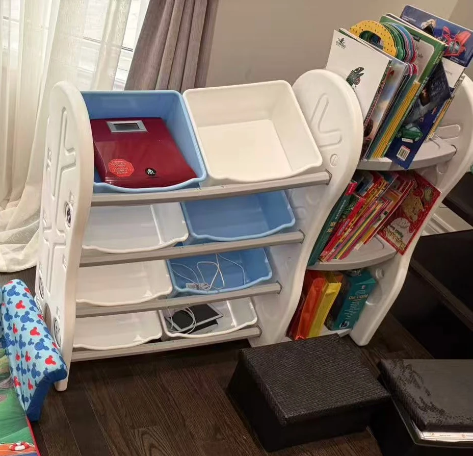 Kids Toy Organizer Shelf with Storage Bins