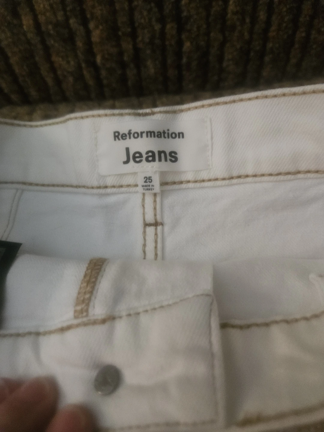 Reformation White Denim Shorts Size 25 - photo 3