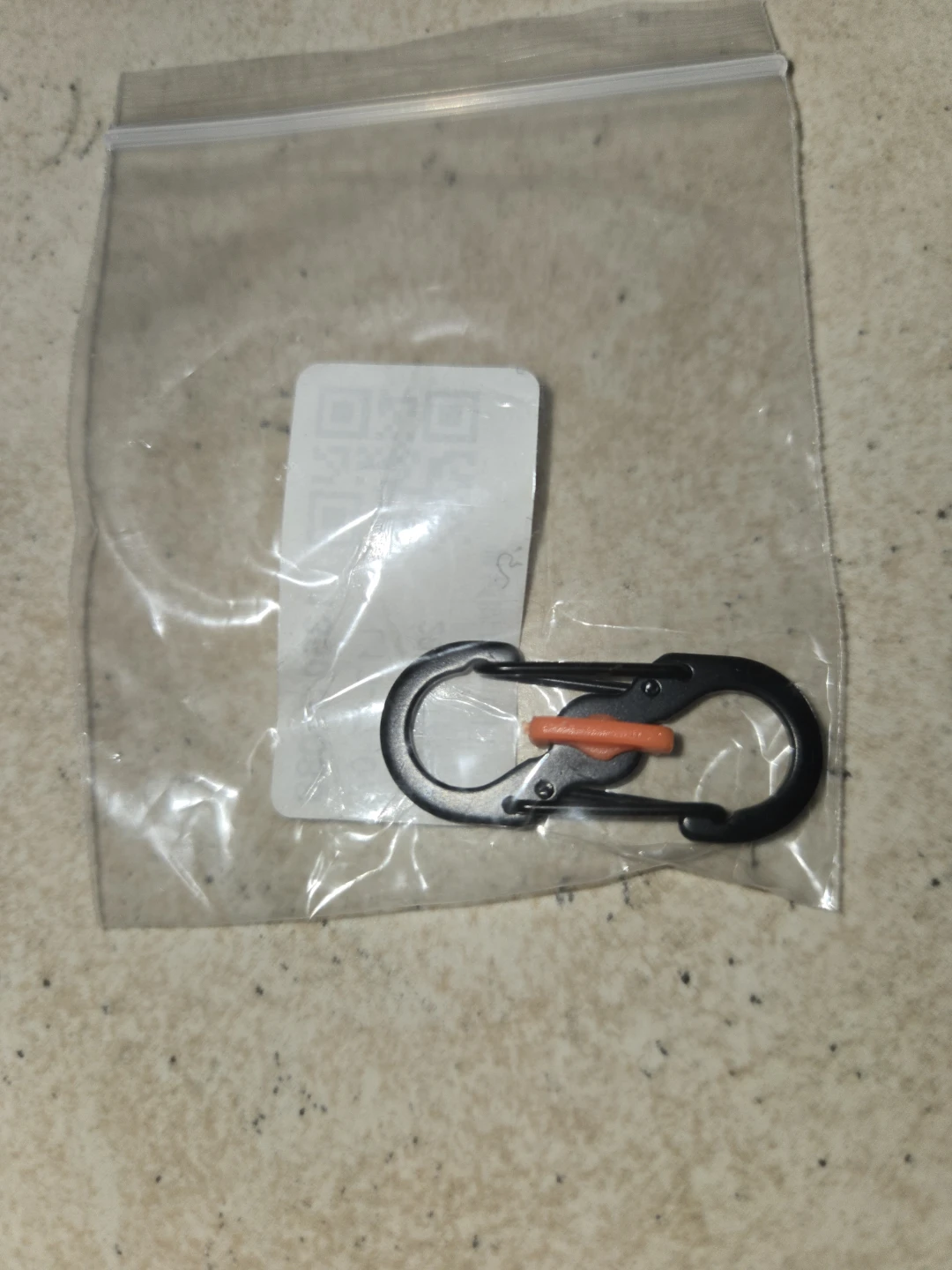 BNIP Brand New Black Double Gate Lockable Mini Carabiner Clip
