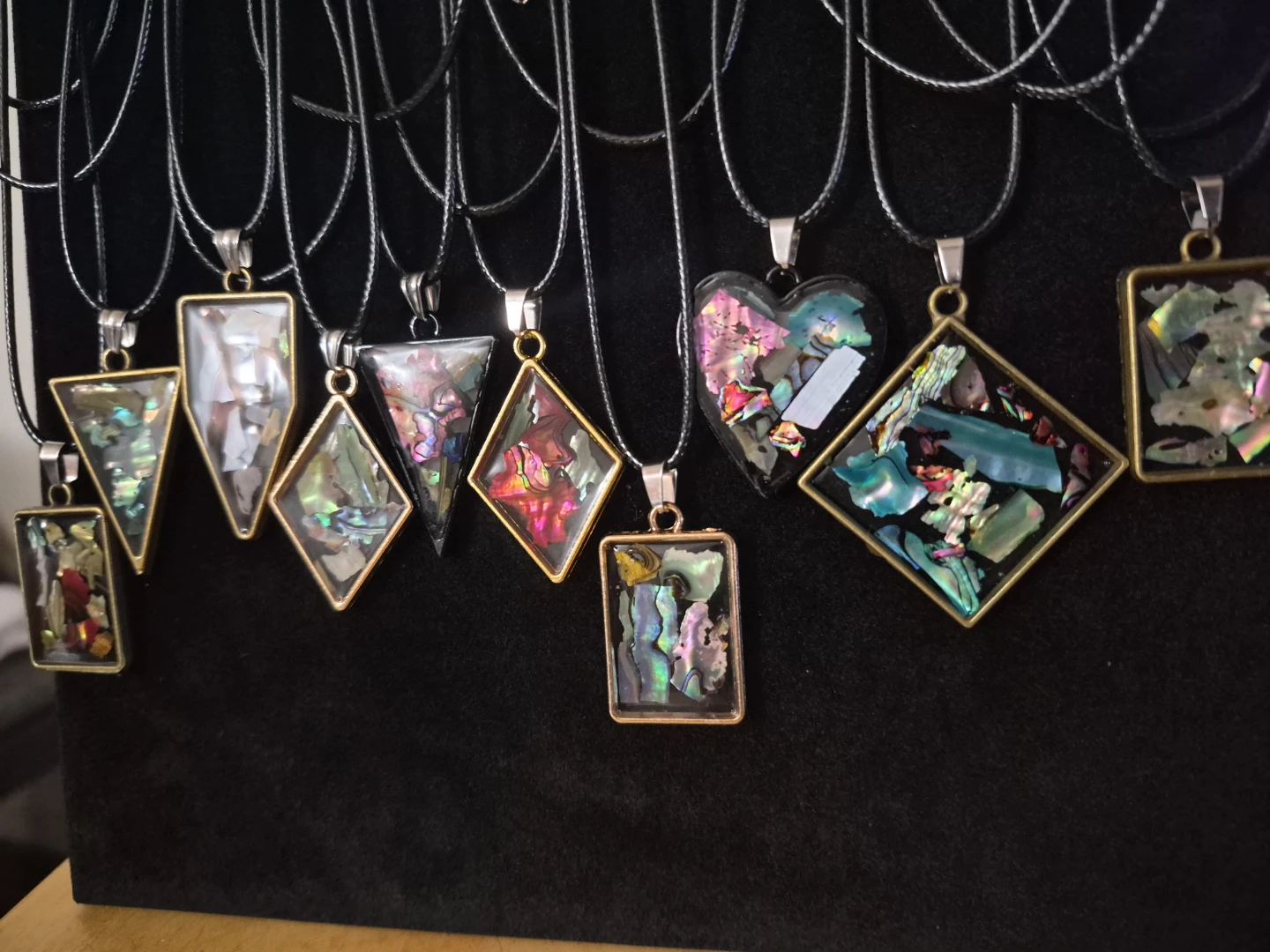 Assorted Necklaces with Iridescent Pendants - photo 4