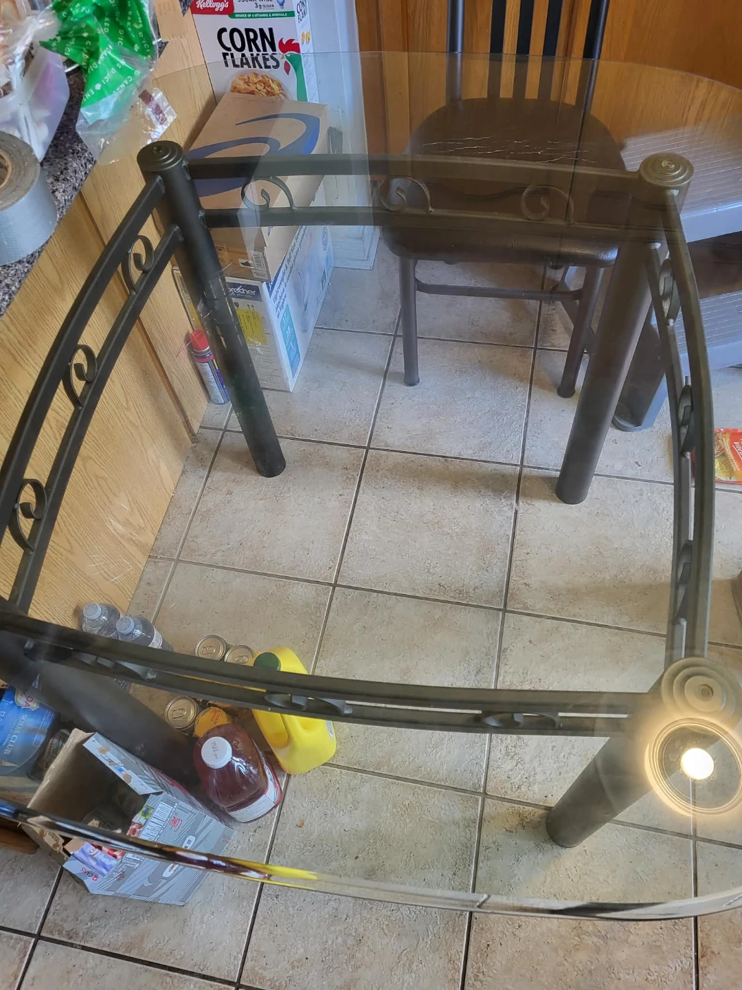 Round Glass Top Dining Table
