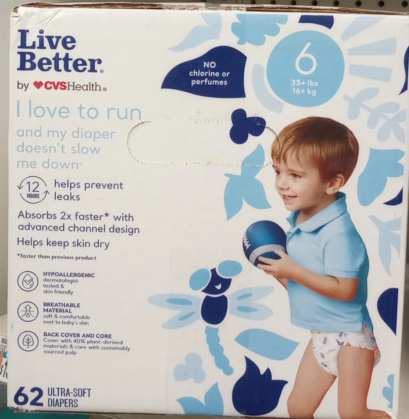 Live Better Ultra-Soft Diapers (Sz 6) - 62 count