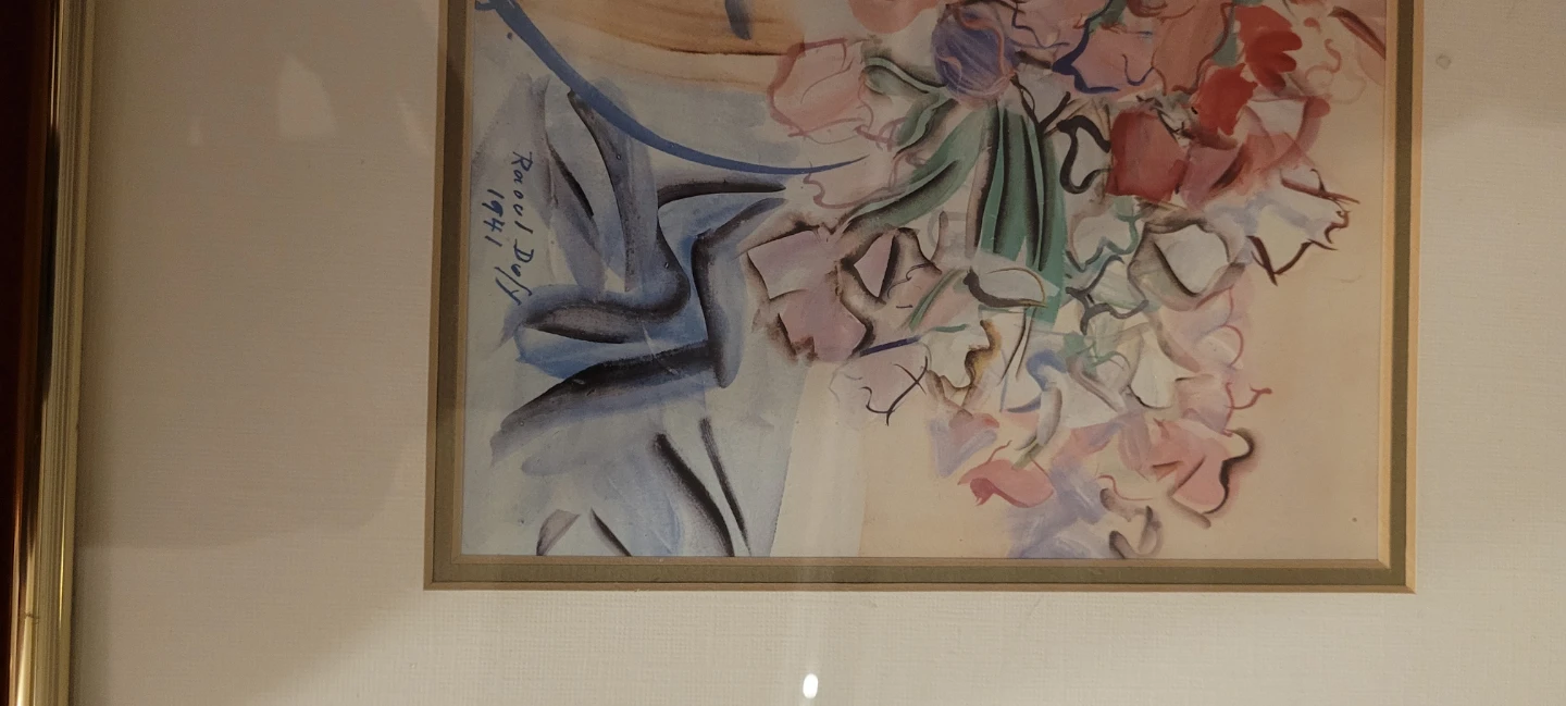 Watercolor painting of flowers by Dolf, 1991